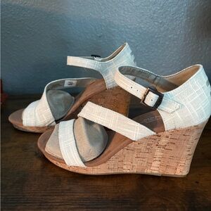 Toms Clarissa Wedge Sandals with Cork Sole